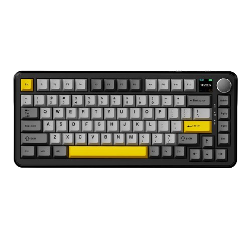 ajazz ak820 max plus black grey yellow